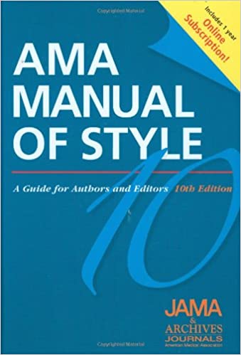 AMA Manual of Style A Guide for Authors and Editors  Special Online Bundle Package (9780195392036)(10th Edition) - Scanned Pdf with ocr